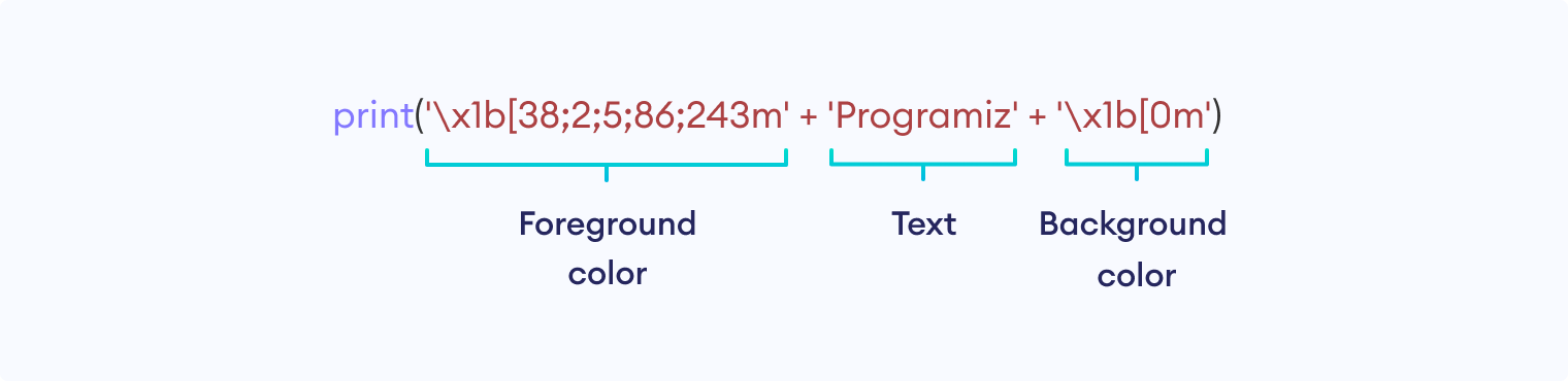 Code for colored terminal Code for colored terminal