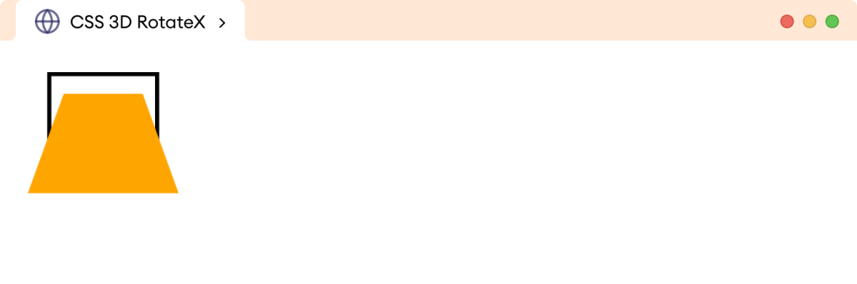 CSS 3D Transform RotateX Example CSS 3D Transform RotateX Example