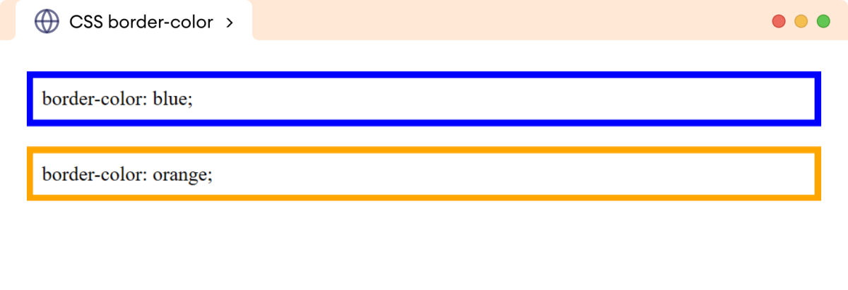 CSS Border Color Example CSS Border Color Example
