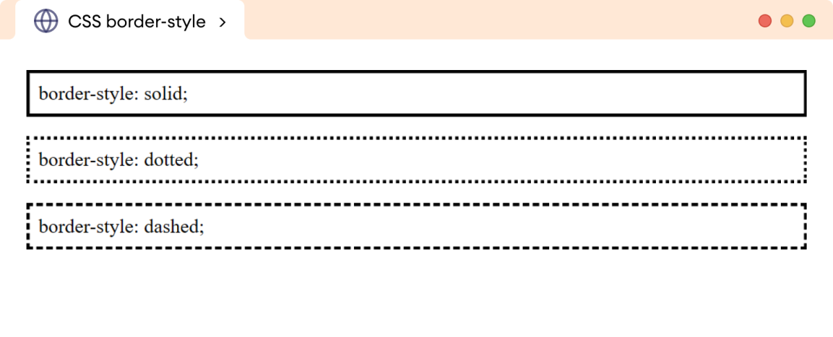 CSS Border Style Example CSS Border Style Example