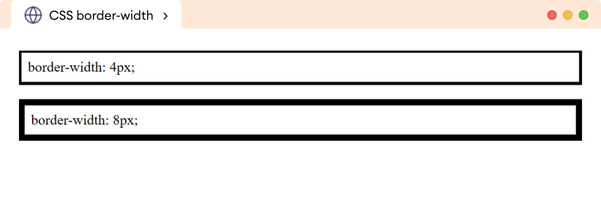 CSS Border Width Example CSS Border Width Example