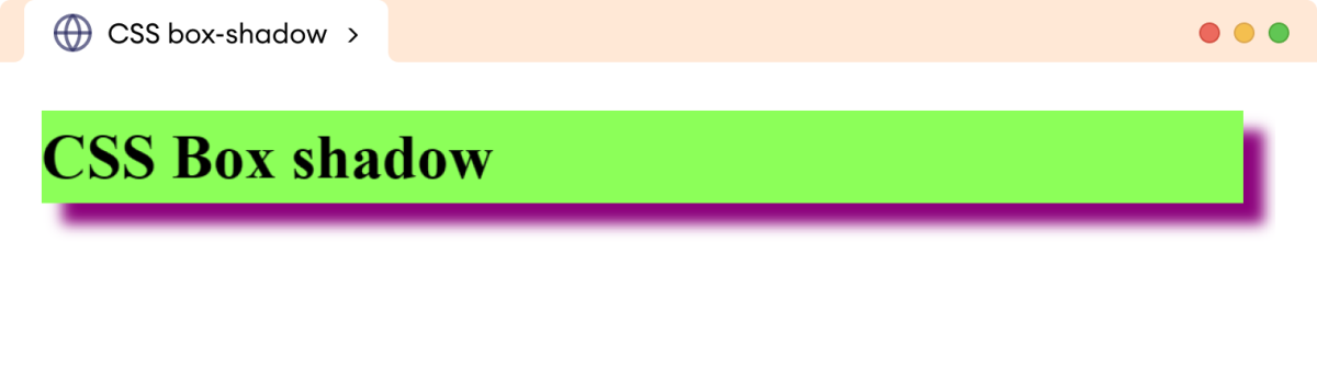 CSS Box Shadow Example CSS Box Shadow Example