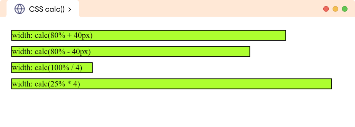CSS Calc Example CSS Calc Example
