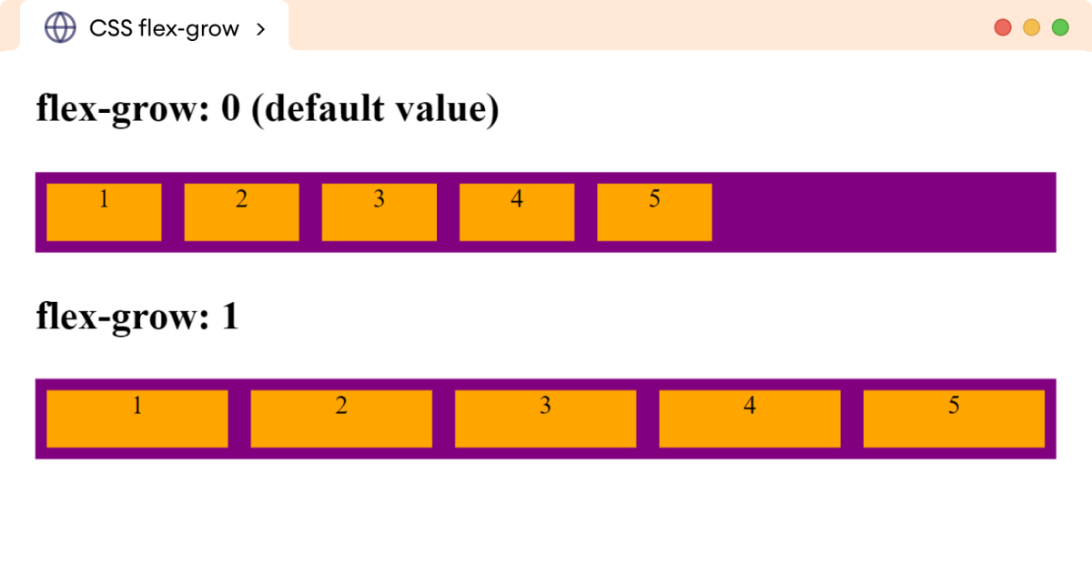 CSS Flex Grow Example CSS Flex Grow Example