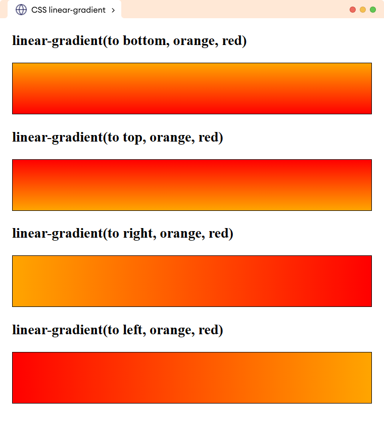 CSS Linear Gradient Example CSS Linear Gradient Example