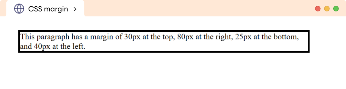 CSS Margin Individual Sides Example CSS Margin Individual Sides Example