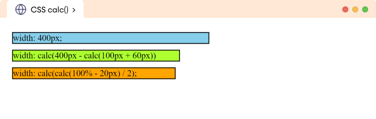 CSS Nested Calc Example CSS Nested Calc Example