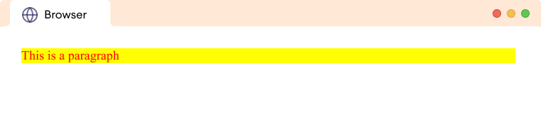 CSS Syntax Example Browser Output produced by the code above