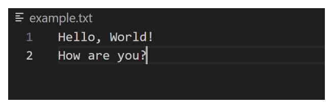 Contents of example.txt Contents of example.txt