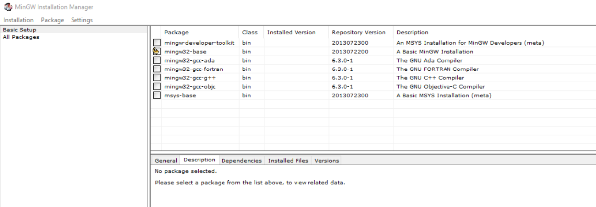 C GCC-Core Package Installation C GCC-Core Package Installation