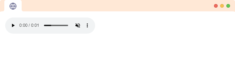HTML audio muted example Sample Audio