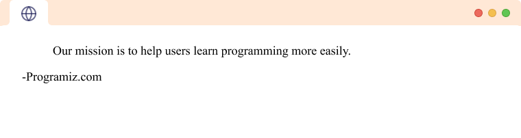 HTML HTML blockquote element