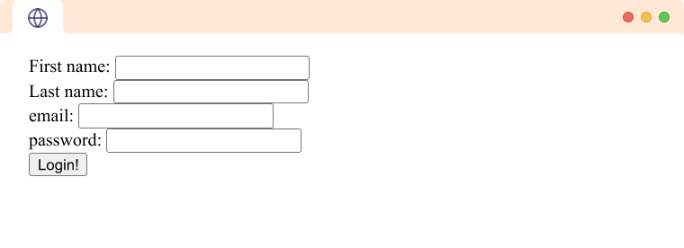 HTML Form A simple HTML form
