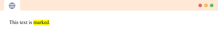 HTML Mark tag Underlined text with