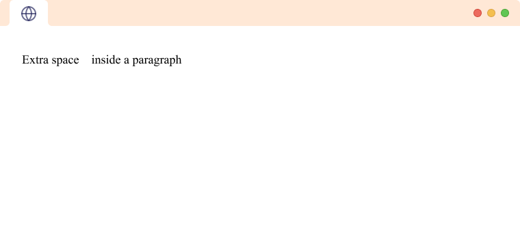 Using nbsp to add extra space inside HTML Paragraph nbsp HTML entity used to add non breaking space